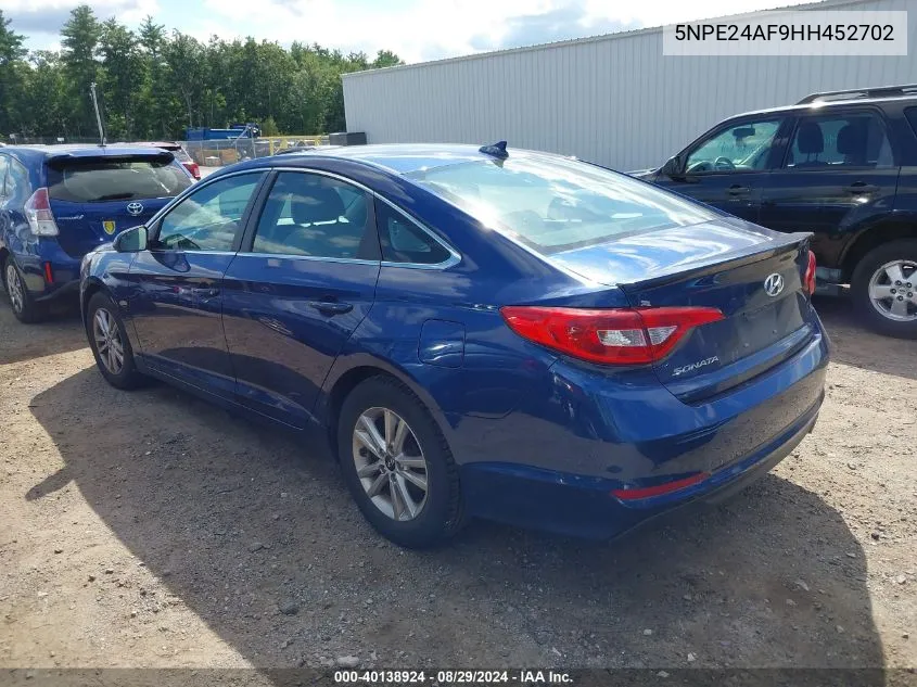 5NPE24AF9HH452702 2017 Hyundai Sonata Se