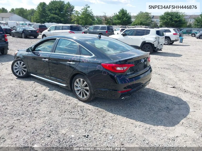 2017 Hyundai Sonata Sport VIN: 5NPE34AF5HH446876 Lot: 40149933