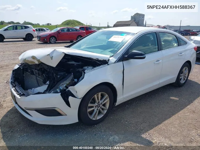 2017 Hyundai Sonata Se VIN: 5NPE24AFXHH588367 Lot: 40150348