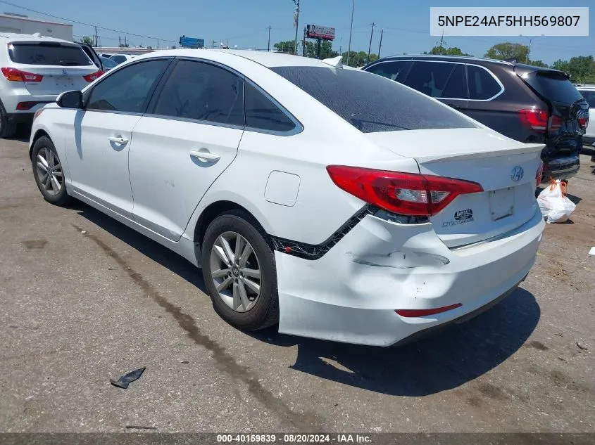 5NPE24AF5HH569807 2017 Hyundai Sonata