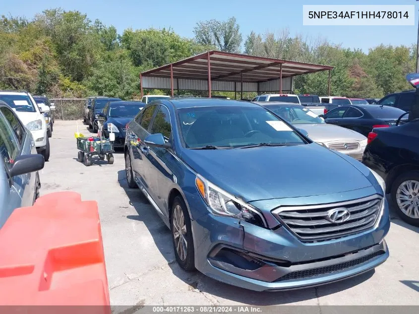 5NPE34AF1HH478014 2017 Hyundai Sonata Sport