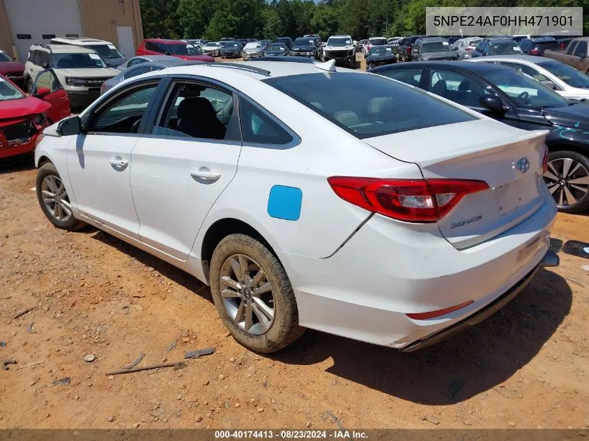 2017 Hyundai Sonata VIN: 5NPE24AF0HH471901 Lot: 40174413