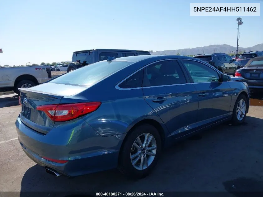 5NPE24AF4HH511462 2017 Hyundai Sonata Se