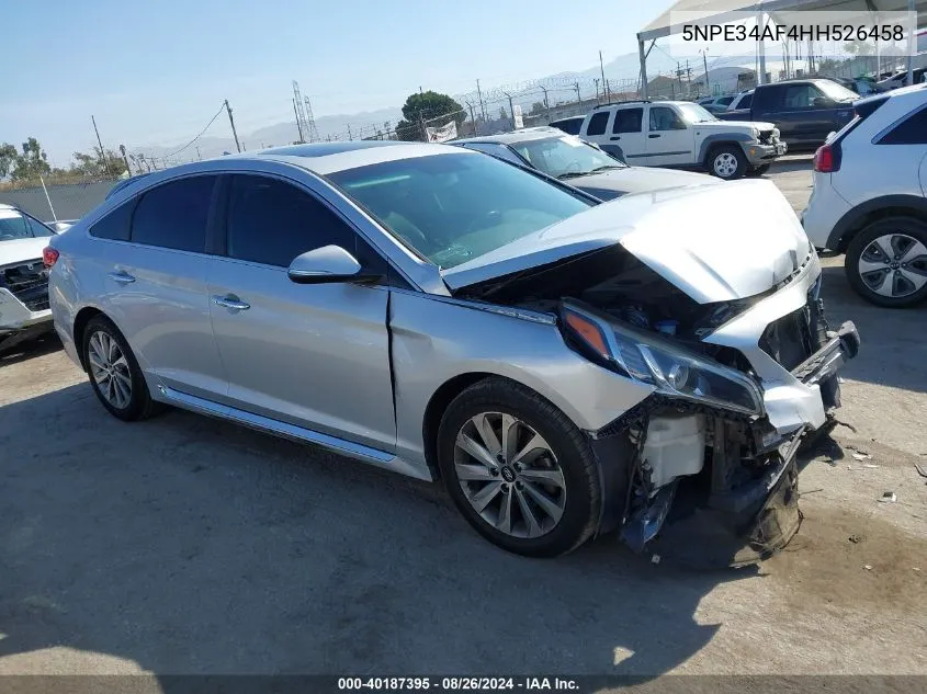 2017 Hyundai Sonata Sport VIN: 5NPE34AF4HH526458 Lot: 40187395