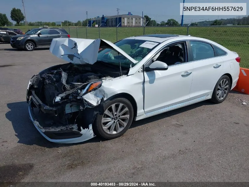 2017 Hyundai Sonata Sport VIN: 5NPE34AF6HH557629 Lot: 40193483