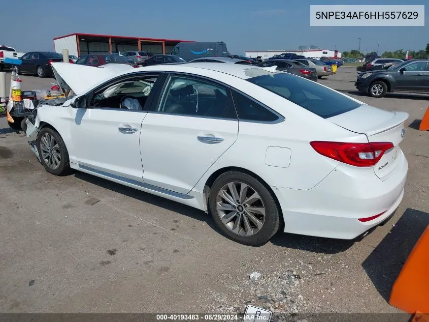 2017 Hyundai Sonata Sport VIN: 5NPE34AF6HH557629 Lot: 40193483