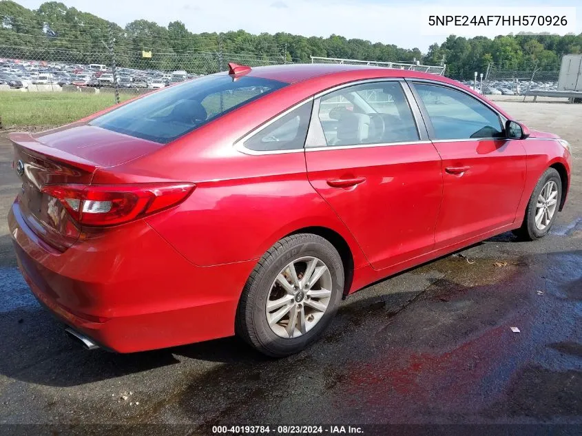 5NPE24AF7HH570926 2017 Hyundai Sonata