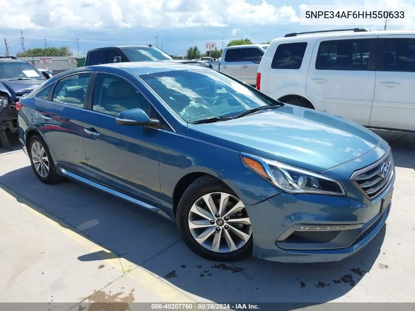 2017 Hyundai Sonata Sport VIN: 5NPE34AF6HH550633 Lot: 40207760