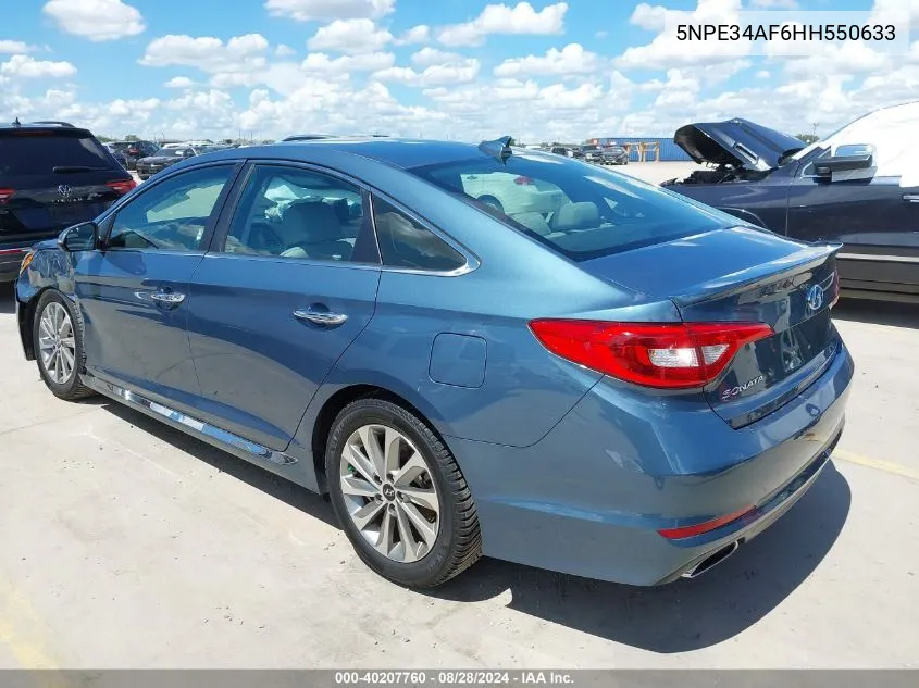 2017 Hyundai Sonata Sport VIN: 5NPE34AF6HH550633 Lot: 40207760