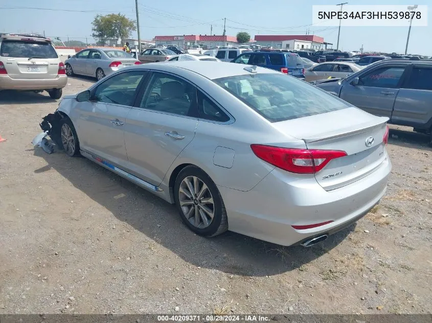 2017 Hyundai Sonata Limited VIN: 5NPE34AF3HH539878 Lot: 40209371