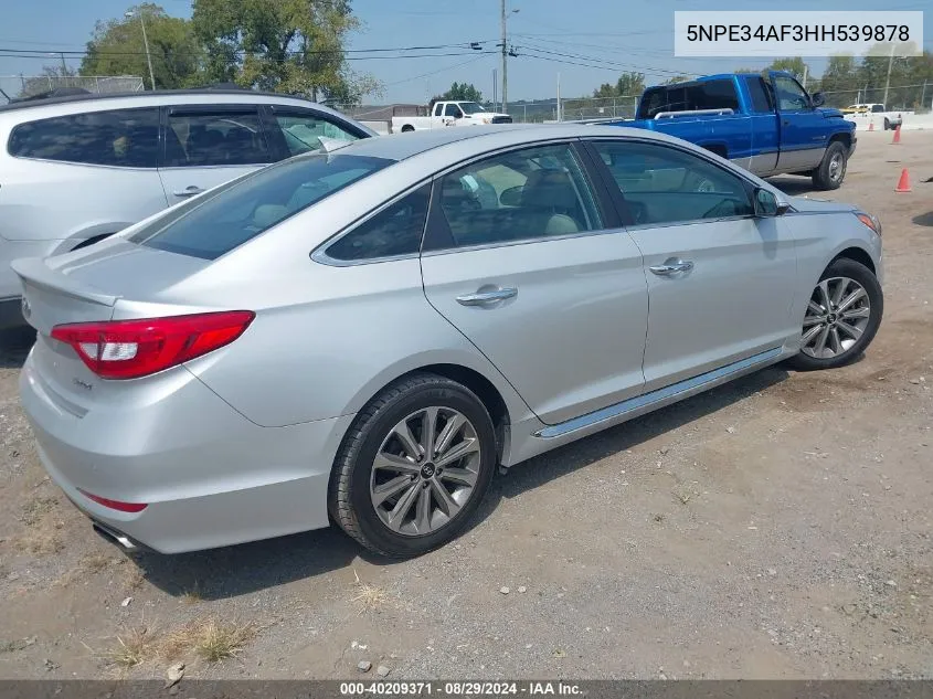 2017 Hyundai Sonata Limited VIN: 5NPE34AF3HH539878 Lot: 40209371