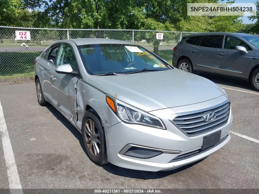 2017 Hyundai Sonata VIN: 5NPE24AF8HH504238 Lot: 40211381