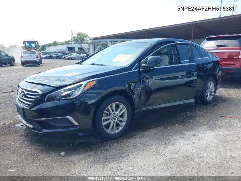 5NPE24AF2HH515381 2017 Hyundai Sonata Se