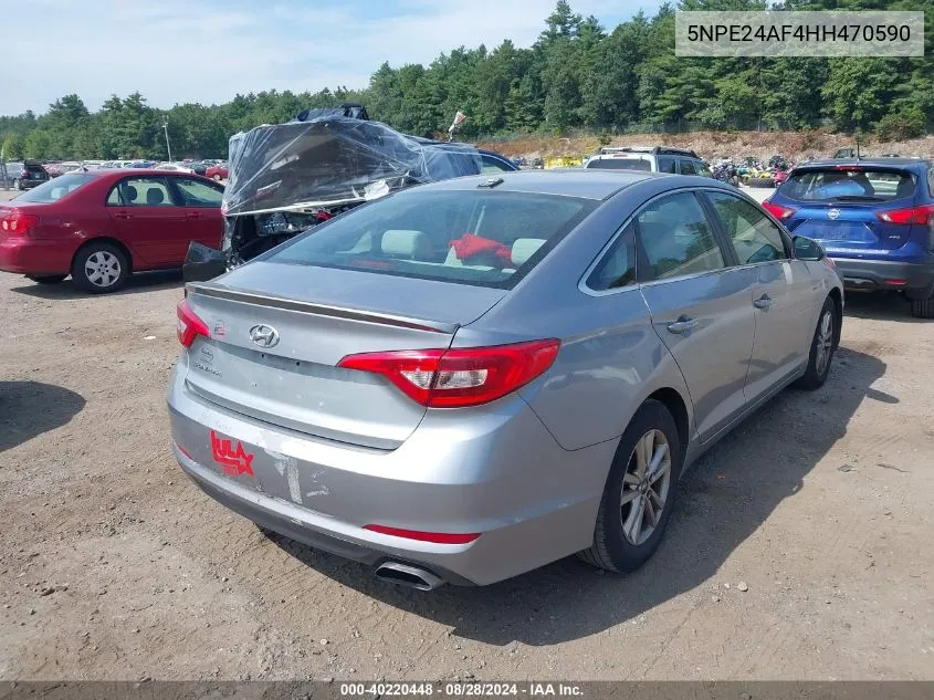 2017 Hyundai Sonata VIN: 5NPE24AF4HH470590 Lot: 40220448