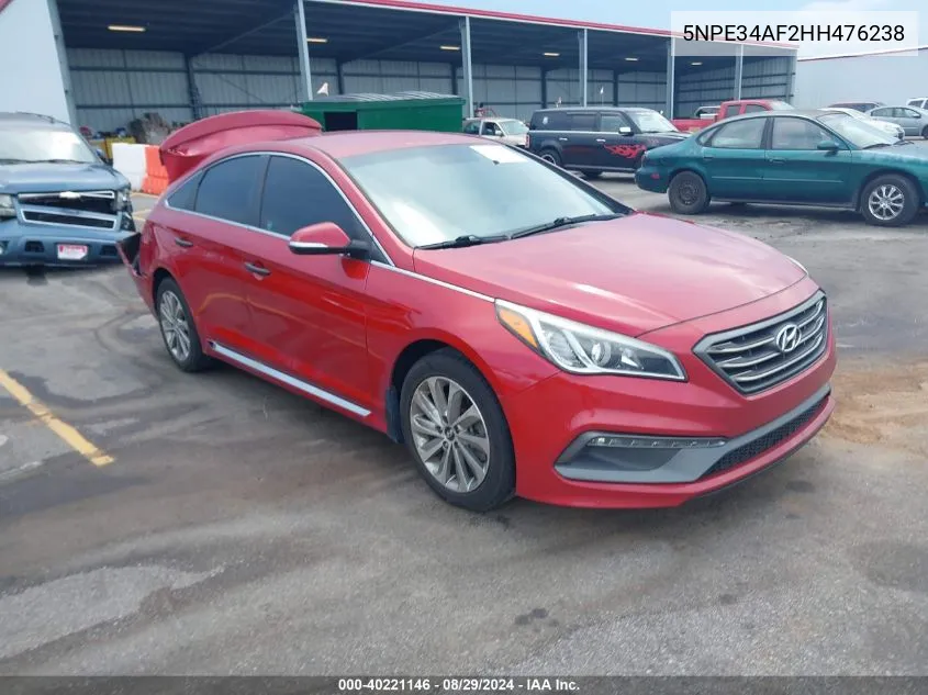 2017 Hyundai Sonata Sport VIN: 5NPE34AF2HH476238 Lot: 40221146