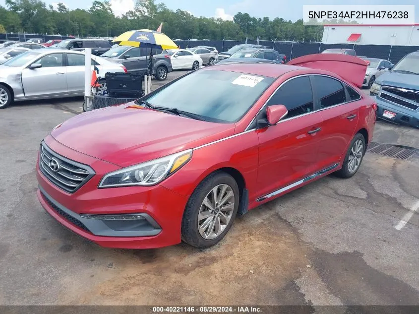 2017 Hyundai Sonata Sport VIN: 5NPE34AF2HH476238 Lot: 40221146