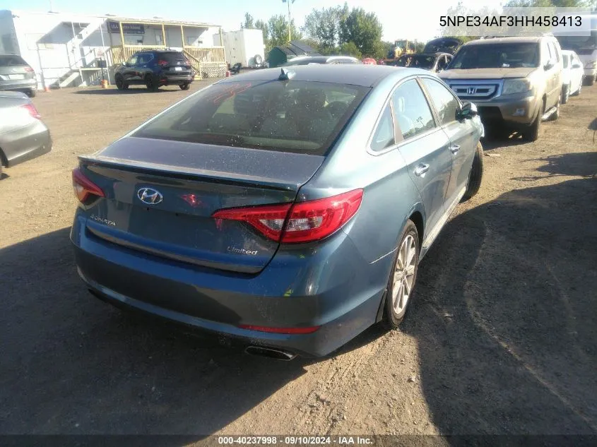 2017 Hyundai Sonata Limited VIN: 5NPE34AF3HH458413 Lot: 40237998