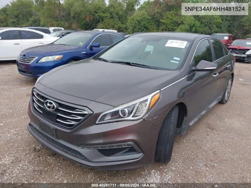 5NPE34AF6HH481524 2017 Hyundai Sonata Sport/Limited