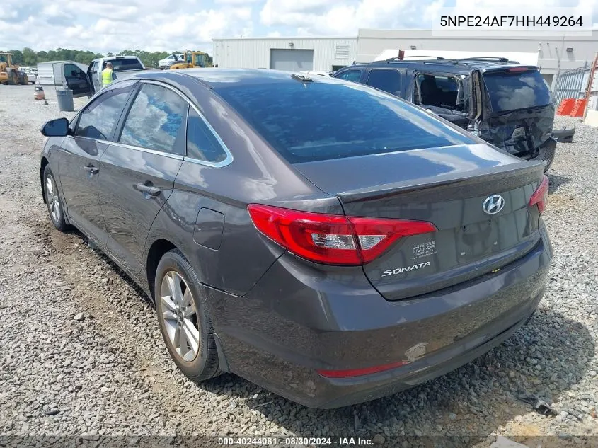 5NPE24AF7HH449264 2017 Hyundai Sonata Se