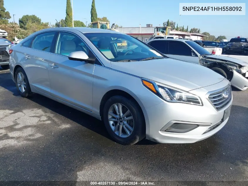 5NPE24AF1HH558092 2017 Hyundai Sonata Se