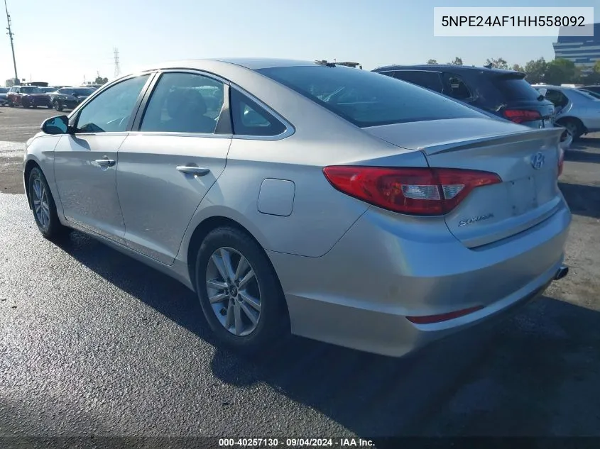 5NPE24AF1HH558092 2017 Hyundai Sonata Se