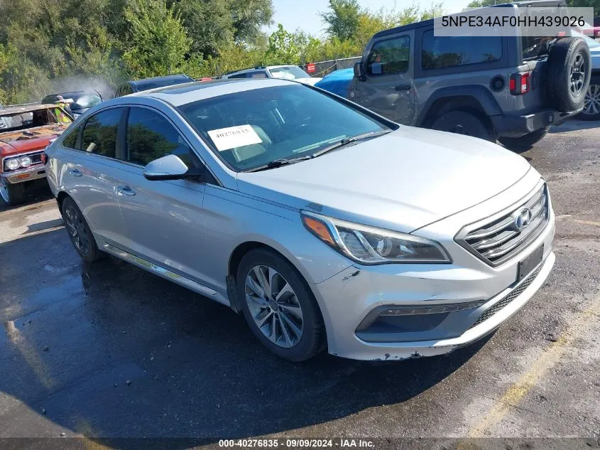 2017 Hyundai Sonata Sport VIN: 5NPE34AF0HH439026 Lot: 40276835