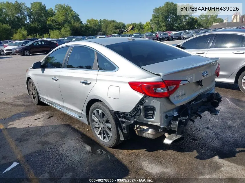 2017 Hyundai Sonata Sport VIN: 5NPE34AF0HH439026 Lot: 40276835