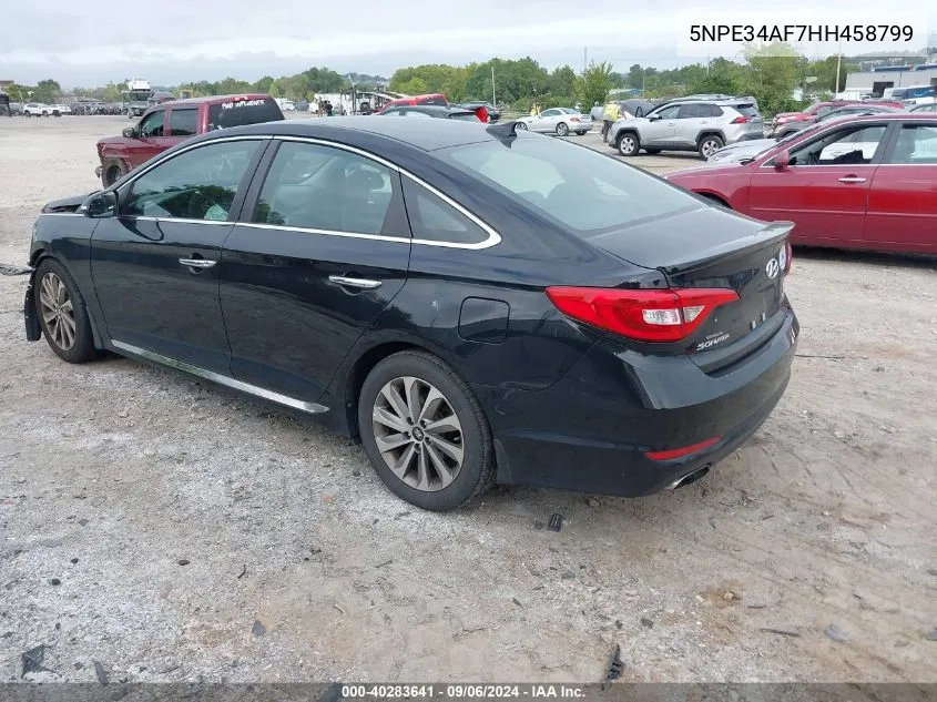 2017 Hyundai Sonata Sport VIN: 5NPE34AF7HH458799 Lot: 40283641