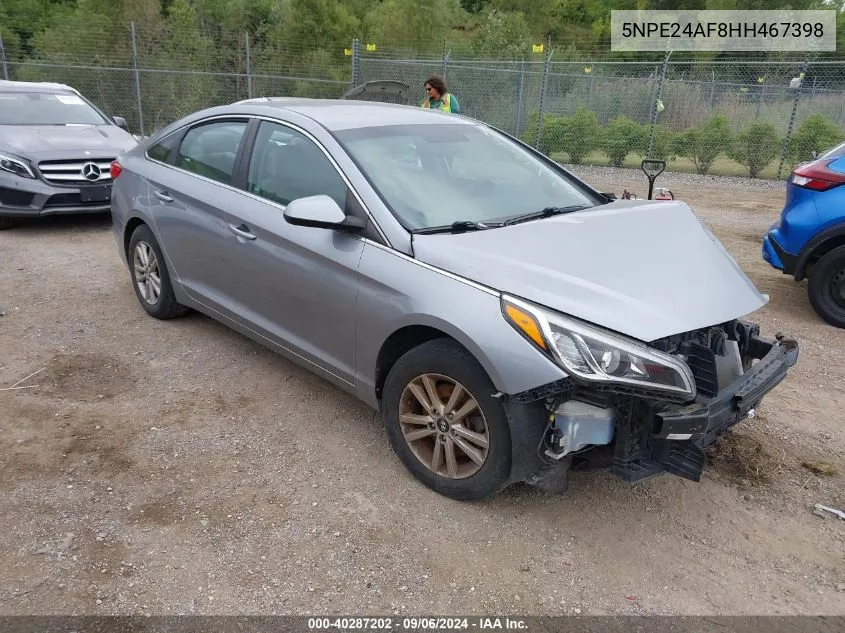 2017 Hyundai Sonata Se VIN: 5NPE24AF8HH467398 Lot: 40287202