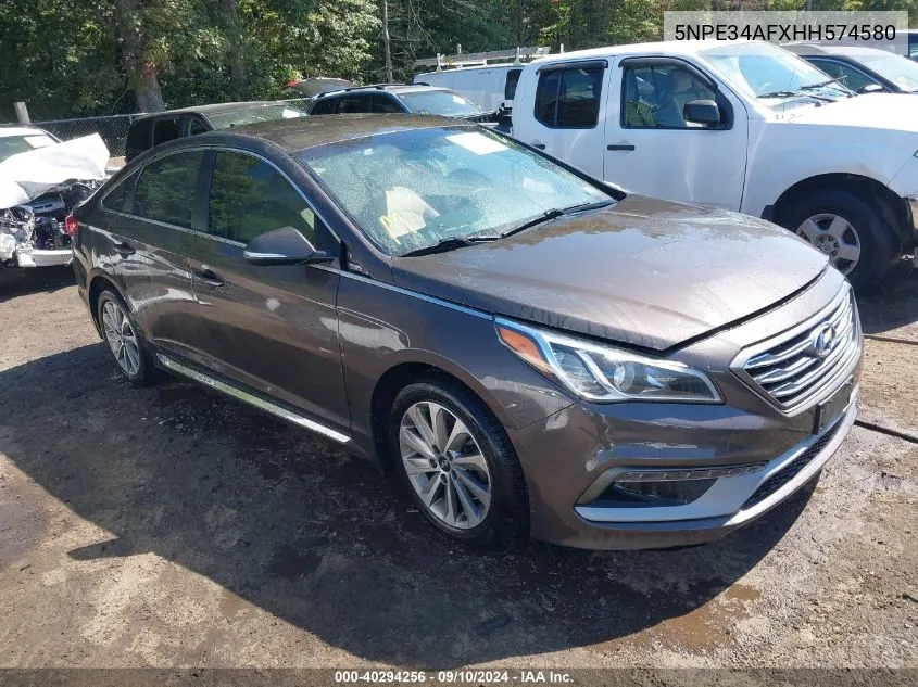 2017 Hyundai Sonata Sport VIN: 5NPE34AFXHH574580 Lot: 40294256