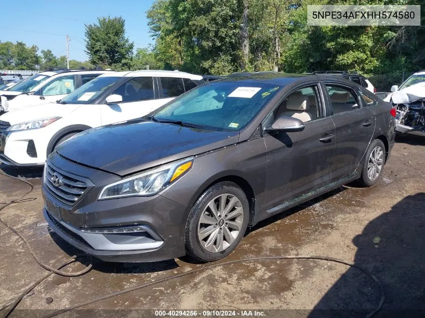 5NPE34AFXHH574580 2017 Hyundai Sonata Sport