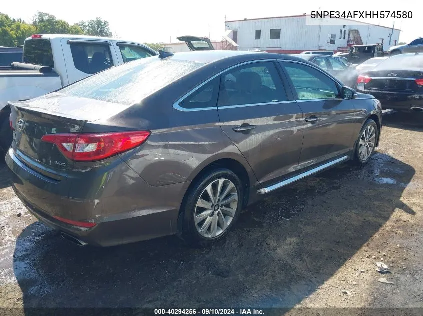 5NPE34AFXHH574580 2017 Hyundai Sonata Sport