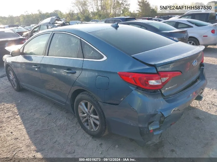 2017 Hyundai Sonata Se VIN: 5NPE24AF1HH587530 Lot: 40319273