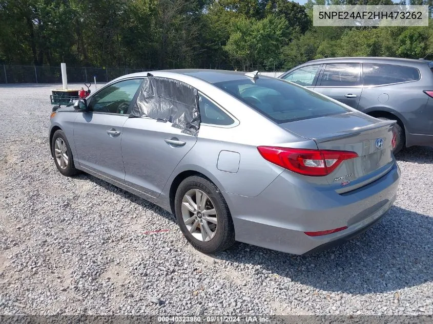 2017 Hyundai Sonata VIN: 5NPE24AF2HH473262 Lot: 40323980