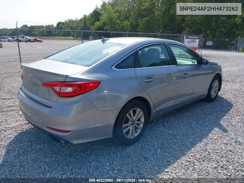 2017 Hyundai Sonata VIN: 5NPE24AF2HH473262 Lot: 40323980