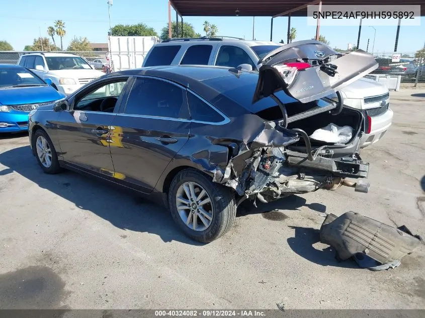 2017 Hyundai Sonata Se VIN: 5NPE24AF9HH595892 Lot: 40324082