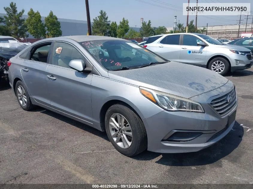 2017 Hyundai Sonata 2.4L VIN: 5NPE24AF9HH457950 Lot: 40329298