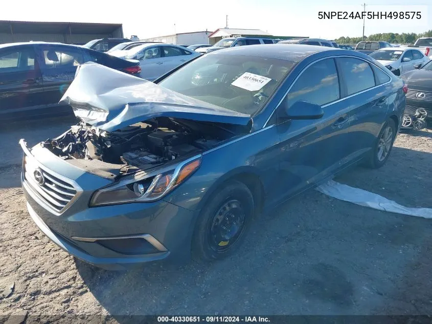 5NPE24AF5HH498575 2017 Hyundai Sonata Se