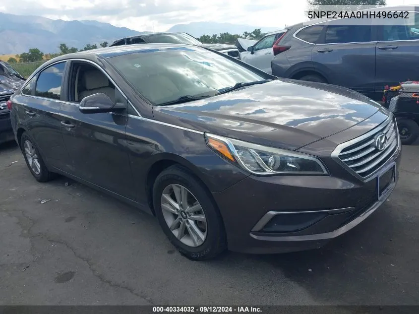 2017 Hyundai Sonata Eco VIN: 5NPE24AA0HH496642 Lot: 40334032