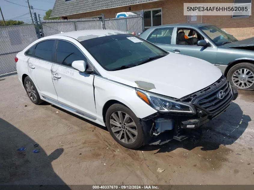 2017 Hyundai Sonata Sport VIN: 5NPE34AF6HH562085 Lot: 40337670