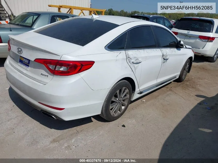 2017 Hyundai Sonata Sport VIN: 5NPE34AF6HH562085 Lot: 40337670