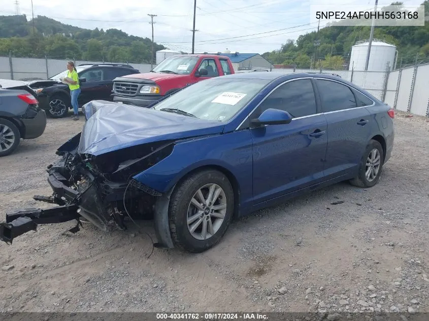 2017 Hyundai Sonata VIN: 5NPE24AF0HH563168 Lot: 40341762