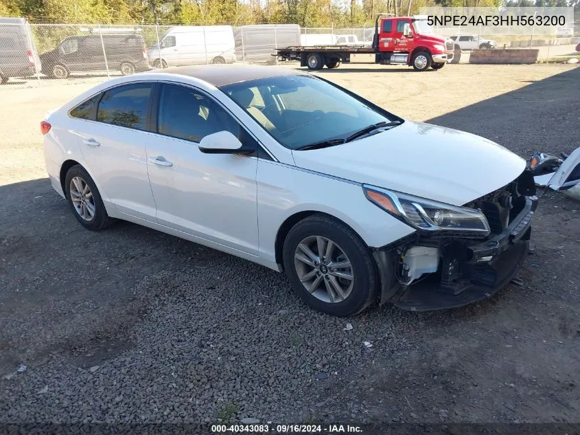 2017 Hyundai Sonata VIN: 5NPE24AF3HH563200 Lot: 40343083