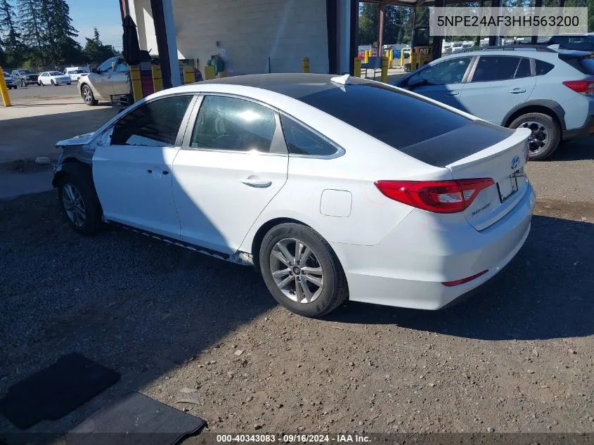 2017 Hyundai Sonata VIN: 5NPE24AF3HH563200 Lot: 40343083