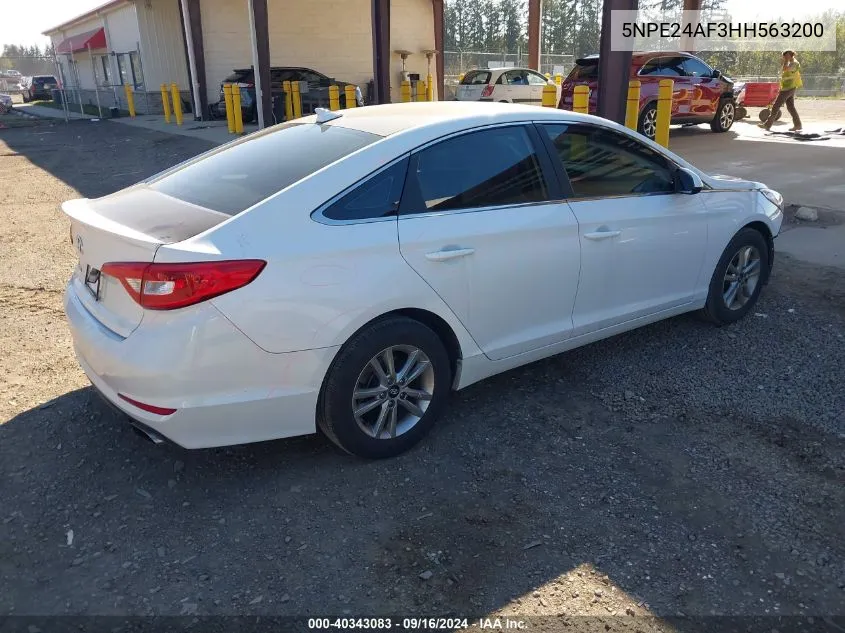 2017 Hyundai Sonata VIN: 5NPE24AF3HH563200 Lot: 40343083