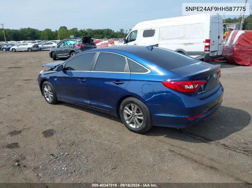 2017 Hyundai Sonata VIN: 5NPE24AF9HH587775 Lot: 40347019