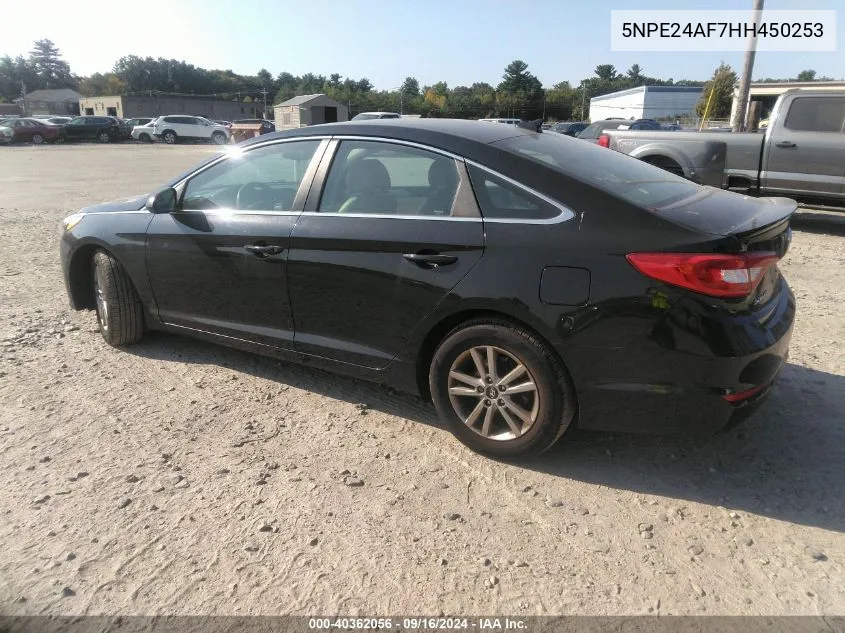 5NPE24AF7HH450253 2017 Hyundai Sonata Se