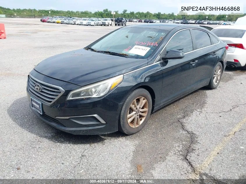 2017 Hyundai Sonata Se VIN: 5NPE24AF3HH466868 Lot: 40367612