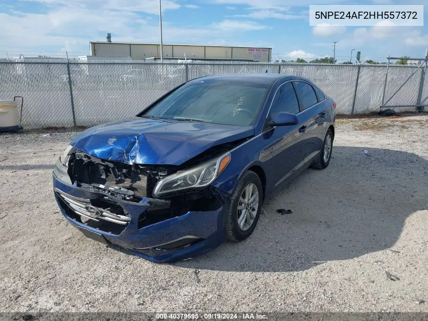 2017 Hyundai Sonata VIN: 5NPE24AF2HH557372 Lot: 40379595