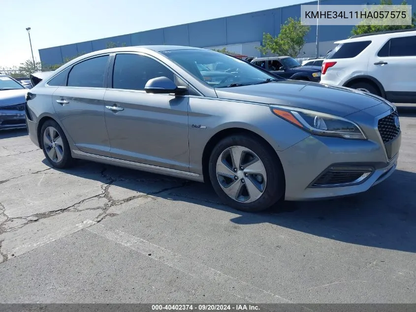 2017 Hyundai Sonata Hybrid Limited VIN: KMHE34L11HA057575 Lot: 40402374